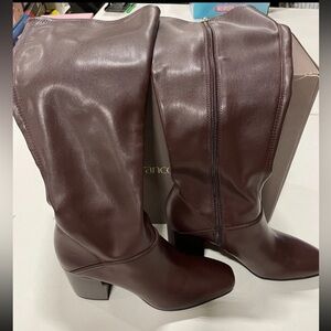 Franco Sarto L-Tribute Women's Chocolate Brown Heeled Boots